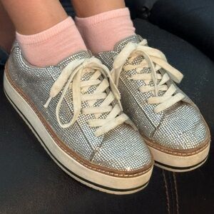 Chelsea & Violet Rhinestone Platform Sneakers